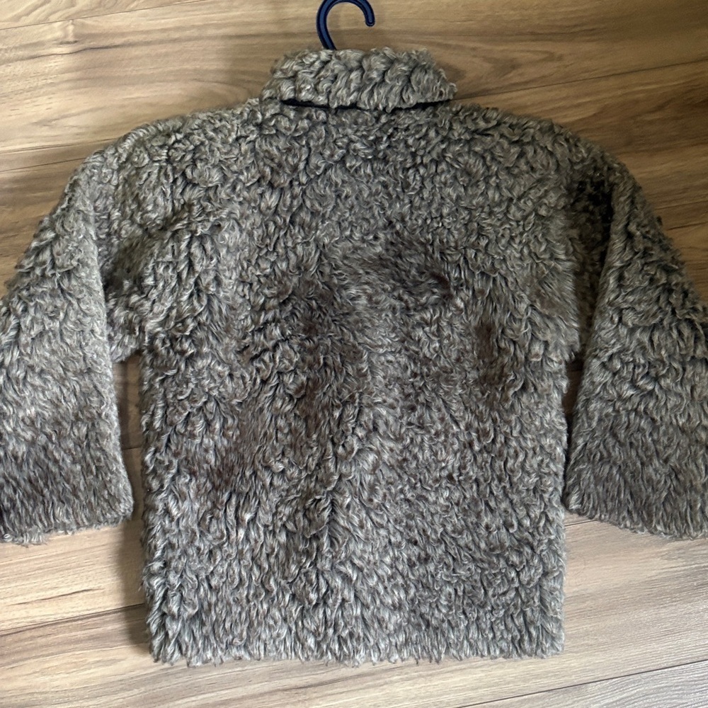 Women's Tan Faux Fur Jacket - Picture 5 of 5